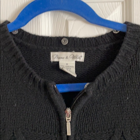 Black wool zip cardi - Picture 5 of 7